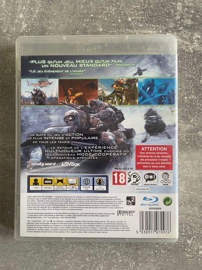 Jeu pour Sony PS3, Call of duty modern warfare 2 en français. - photo numéro 3