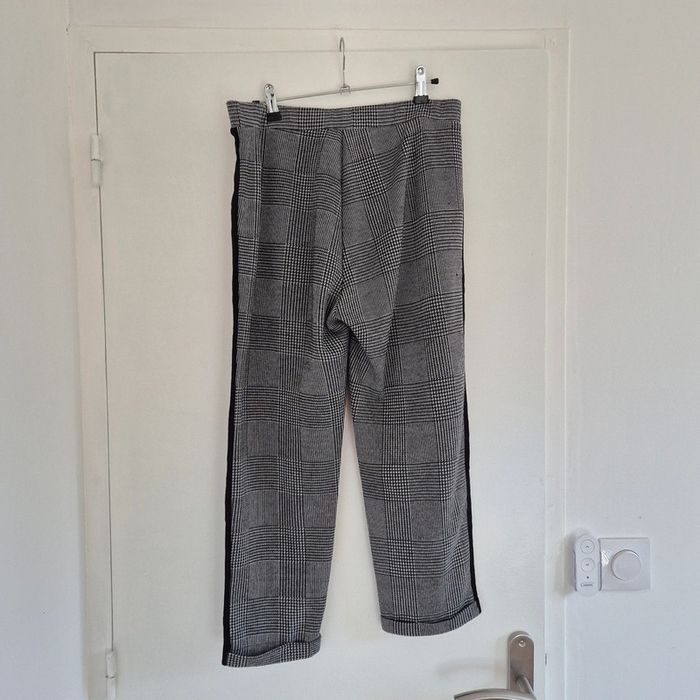 Pantalon style carotte à carreaux - Zara - Taille L : 40 - 42 - photo numéro 4