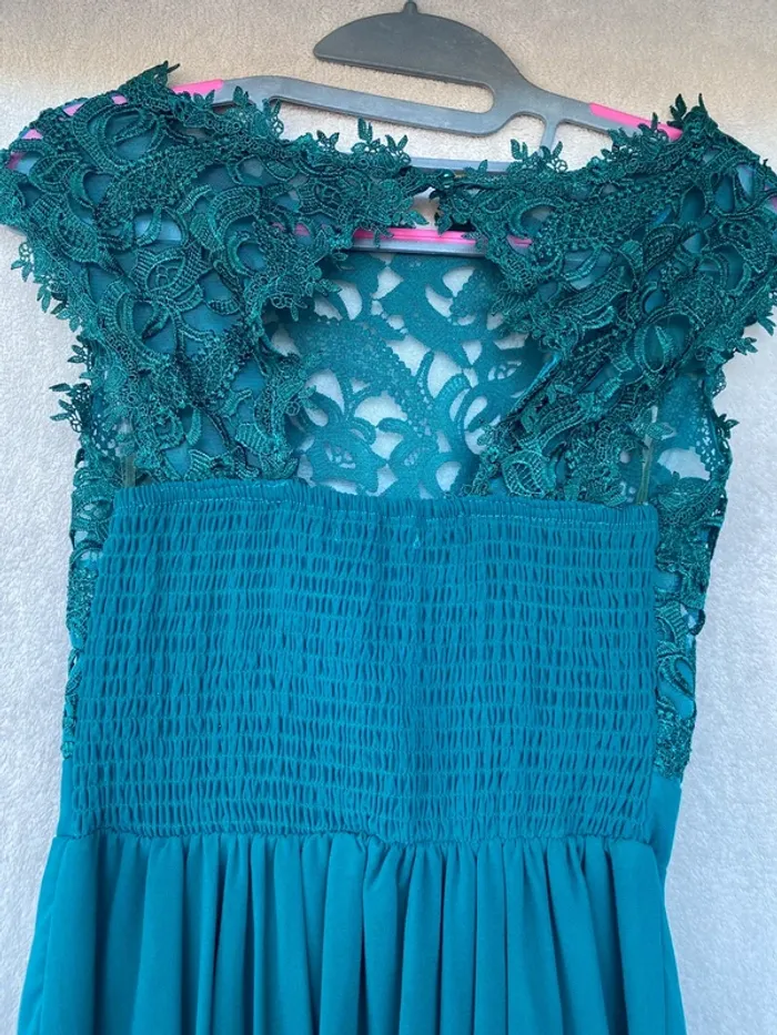 Robe de cérémonie vert sapin - photo numéro 7