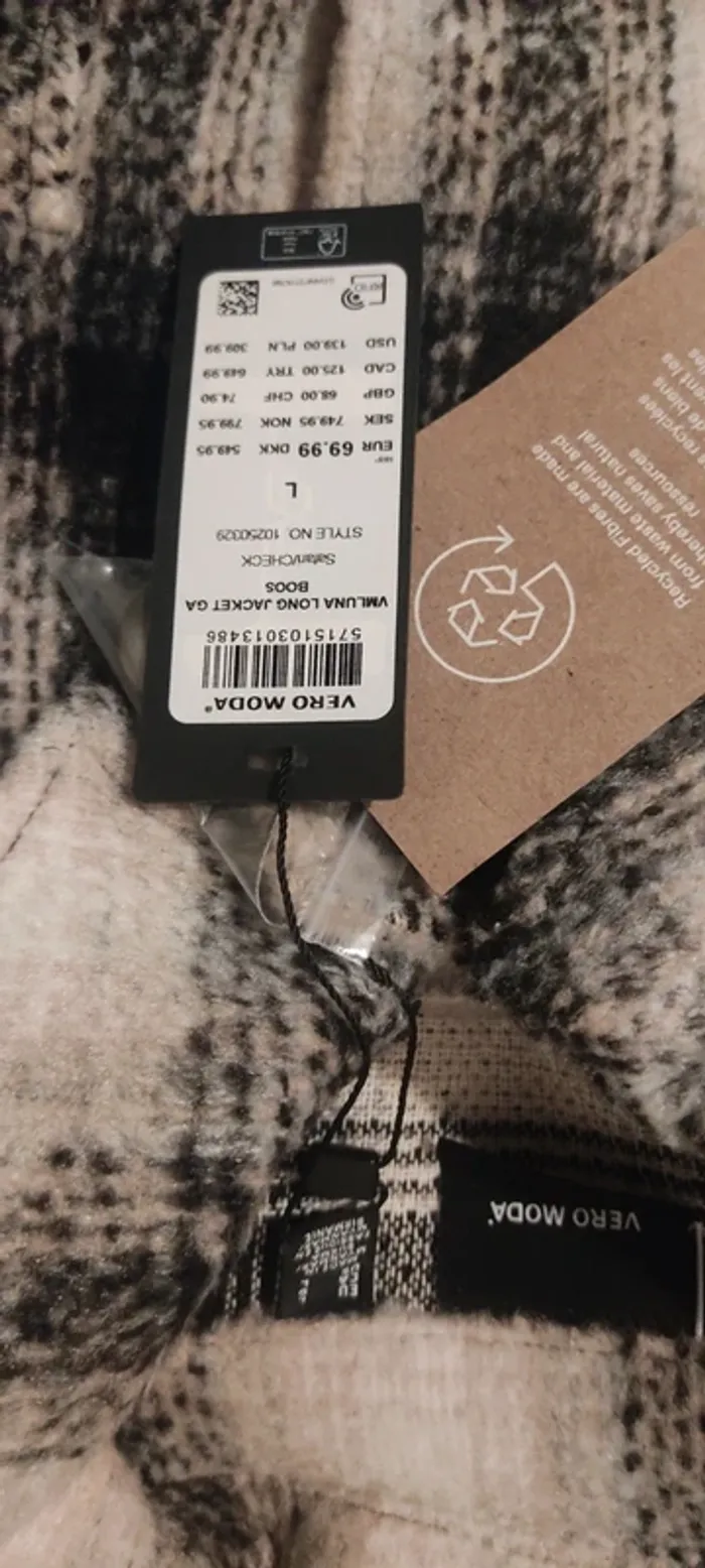 Vero Moda Surchemise carreaux taille L - photo numéro 4