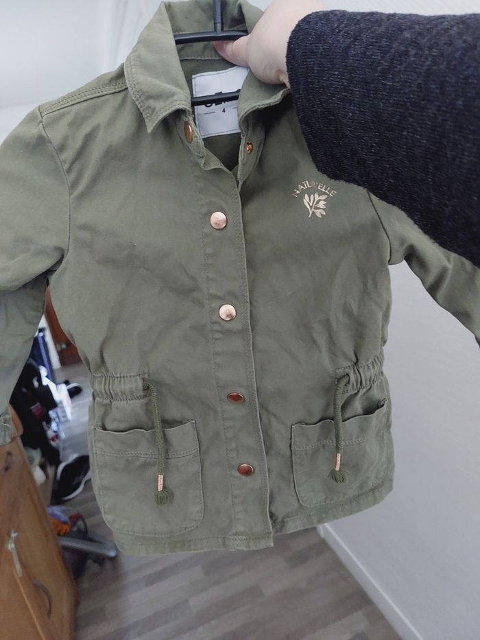 Veste jean fille kaki - photo numéro 2
