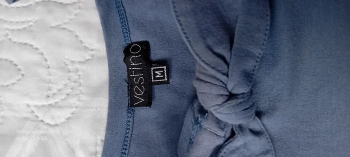 Haut manches longues col rond avec noeud bleu femme M vestino - photo numéro 18