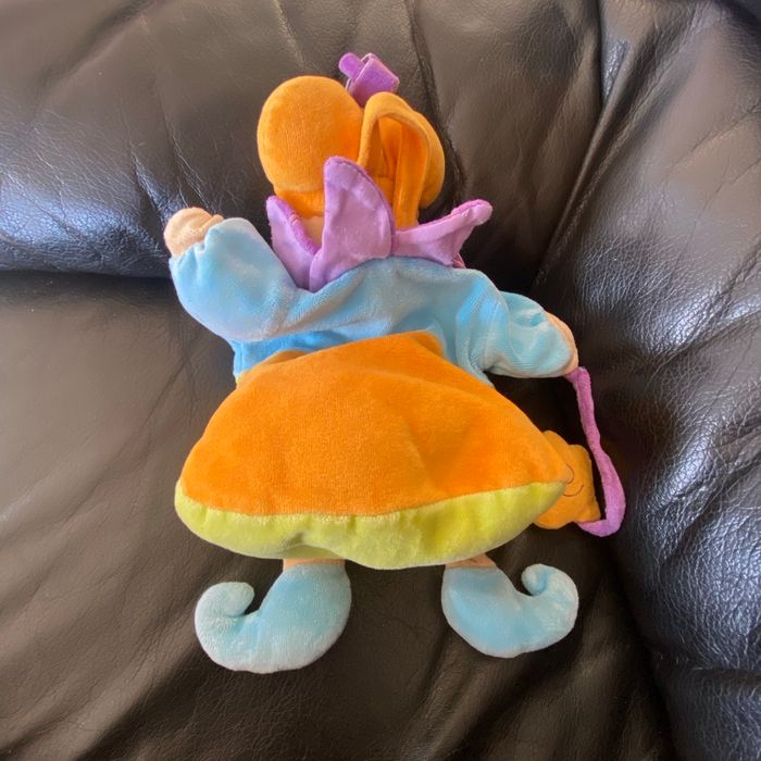 DOUDOU ET COMPAGNIE MARIONNETTE OURS PRINCE INDIDOUS VERT ORANGE BLEU VIOLET 28CM - photo numéro 2