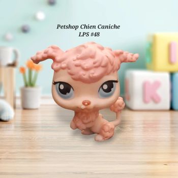 Little Petshop Chien Caniche rose LPS #48 Hasbro