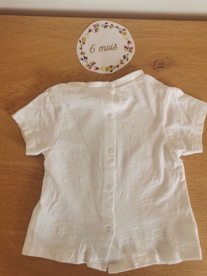 Lot de 2 t-shirt manches courtes bébé garçon 6mois verbaudet neuf sans étiquette - photo numéro 5