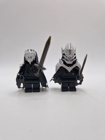 Figurines type lego 2 Nazgul custom 3d résine et peint seigneur des anneaux