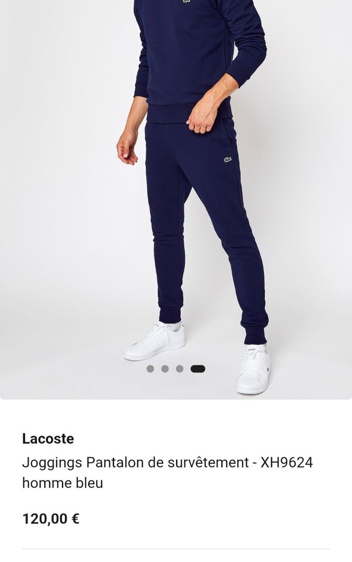 Ensemble survêtement Lacoste taille 2 XS comme neuf acheté plus de 200€ - photo numéro 2