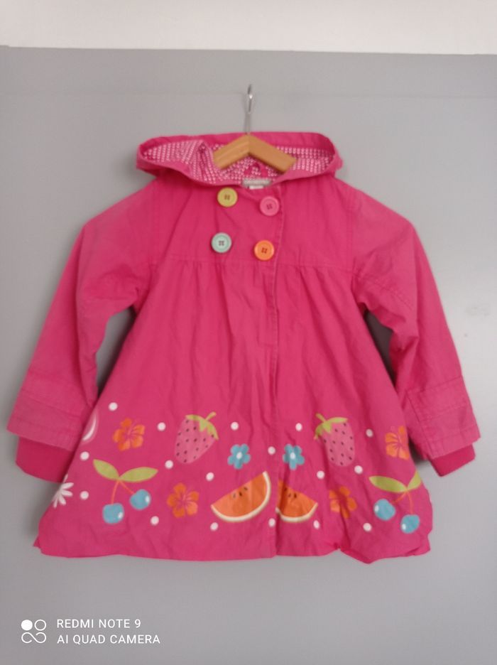 Manteau  rose fruits 4ans