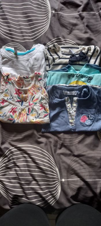 Lot 5 hauts été fille 24 mois
