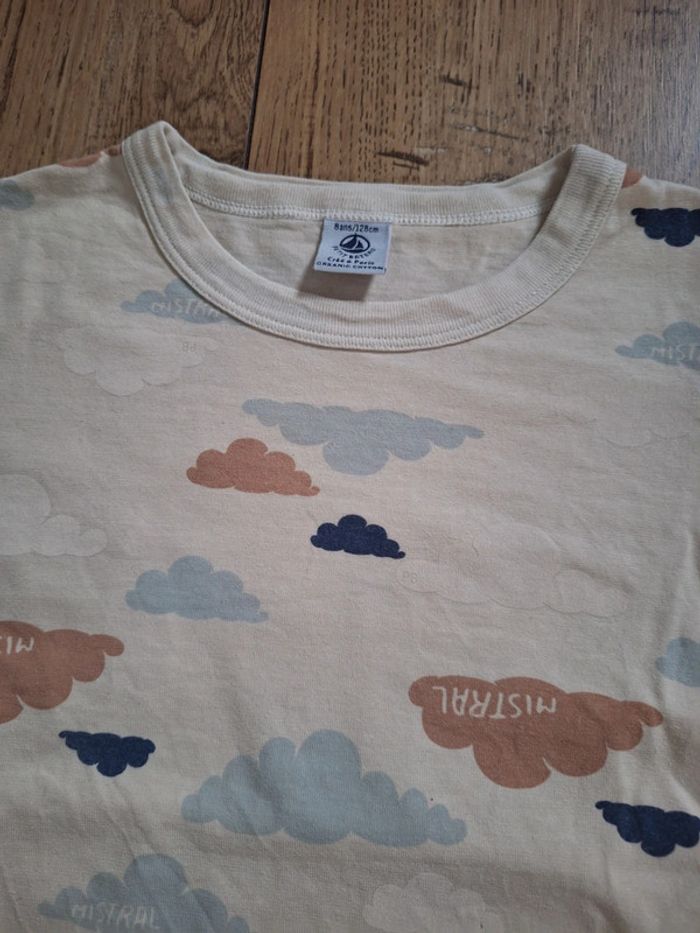 Tee shirt nuages garçon Petit Bateau 8 ans - photo numéro 2