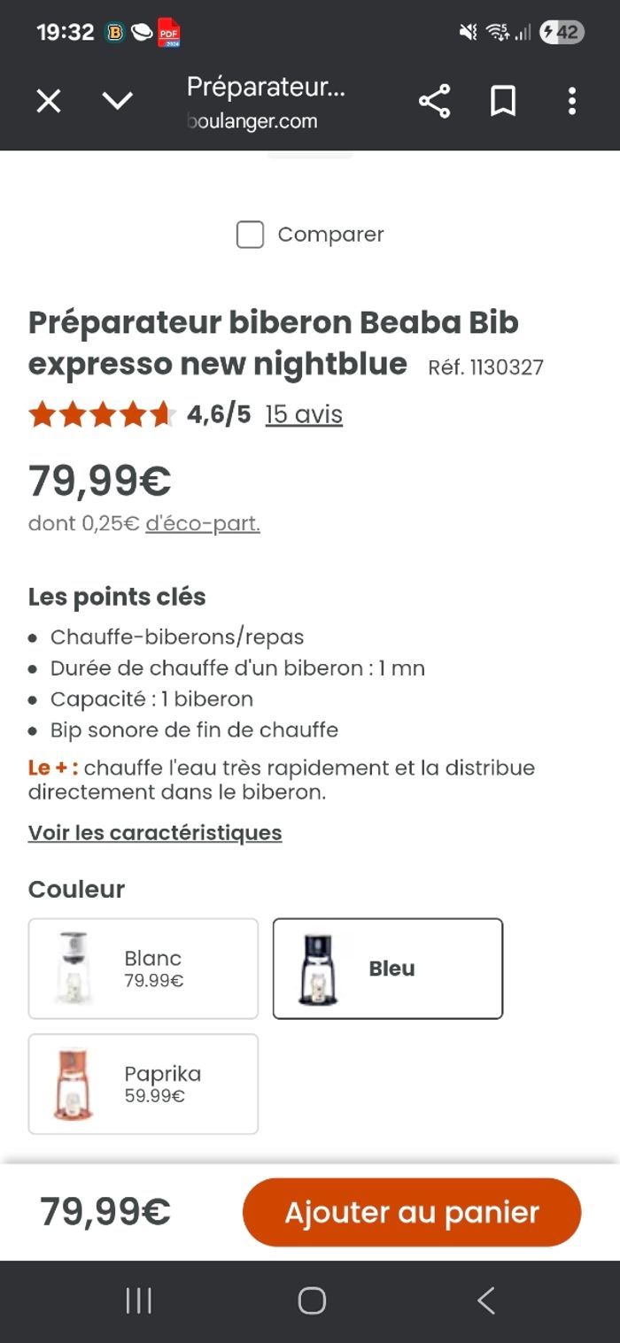 Préparateur biberon bib expresso beaba - photo numéro 6