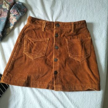 Jupe velours côtelé