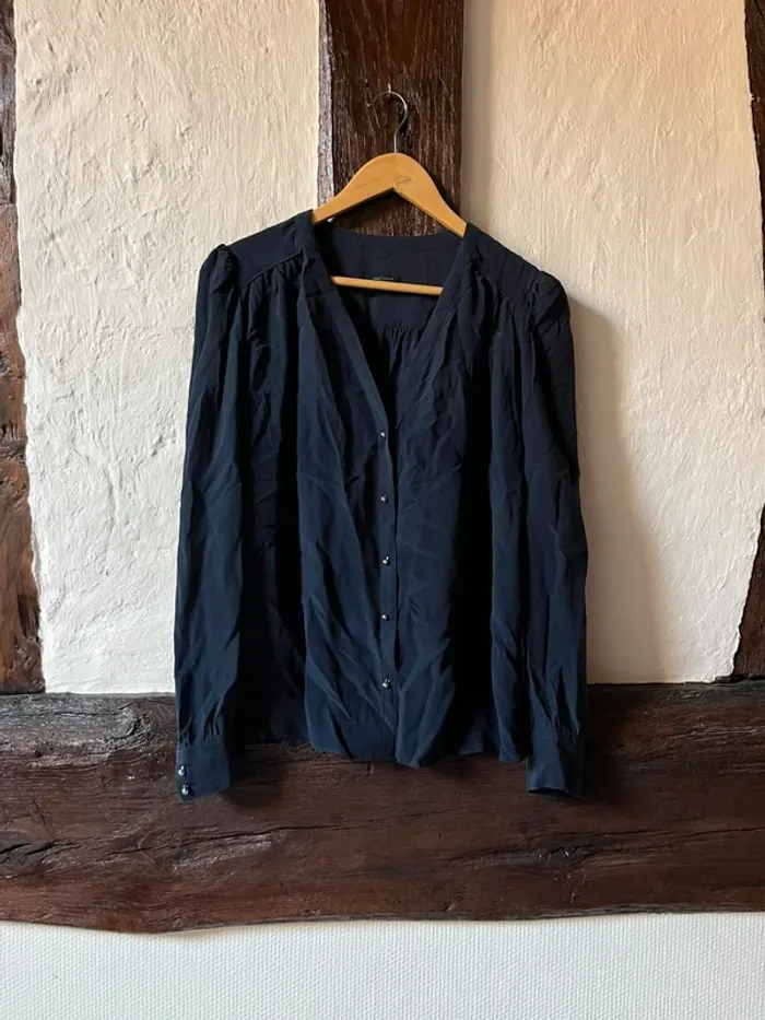 Blouse bleu marine boutonnée IKKS Women – T42