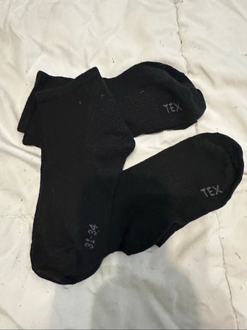 Lot de 3 paires socquettes noires mixte 31/34
