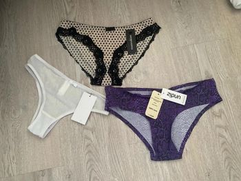Lot de 3 slips culottes Undiz Manoukian et Diabless taille 36 Neuves