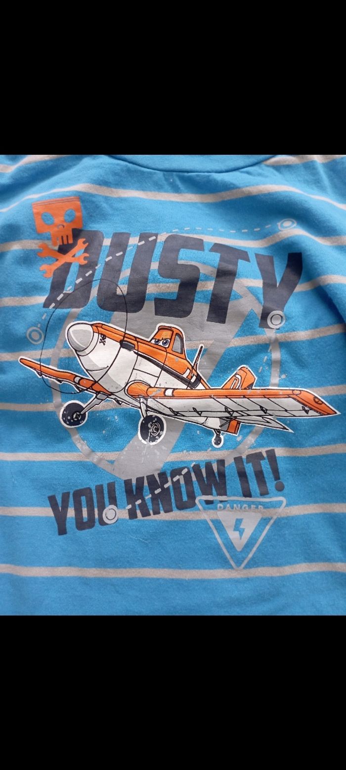 Sous pull rayé bleu Disney Planes 6 ans 3€ neuf - photo numéro 2