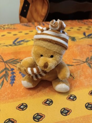 Peluche ours avec bonnet et echarpe