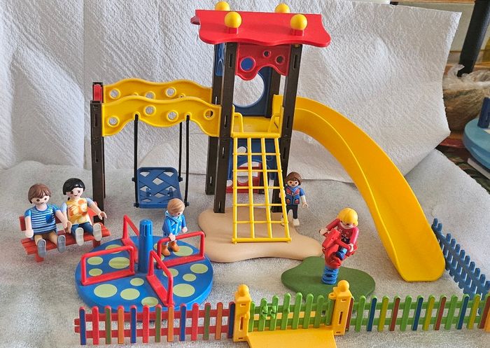Parc de jeux playmobil toboggan jaune - photo numéro 3