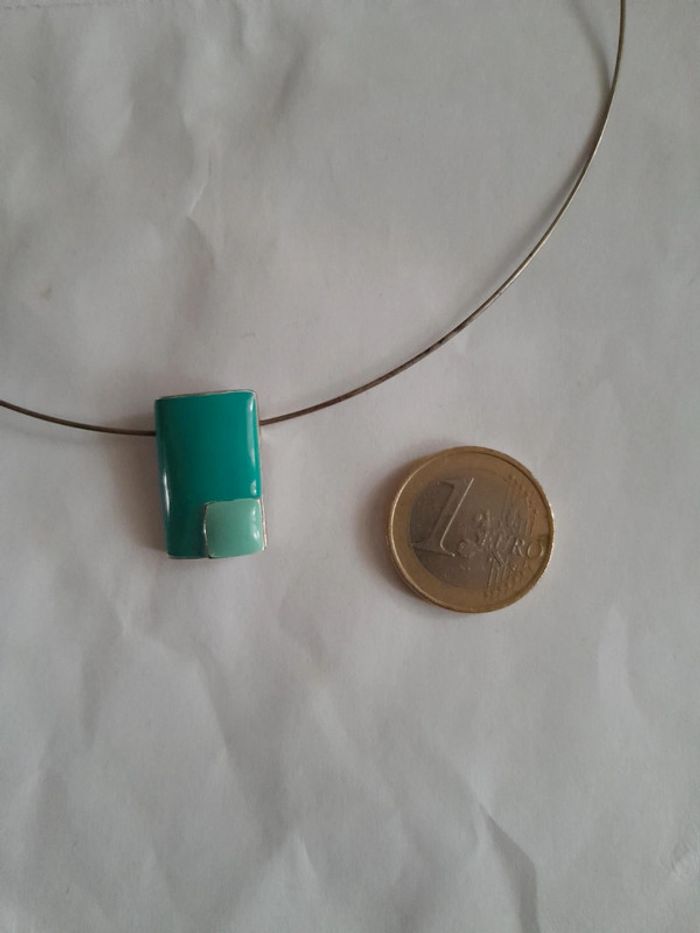 Magnifique ras du cou vintage émaillé ajustable - photo numéro 2