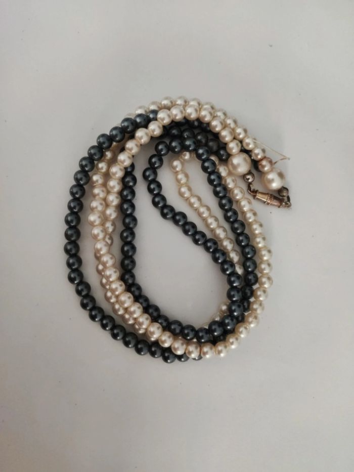 Collier de perles double rang - photo numéro 3