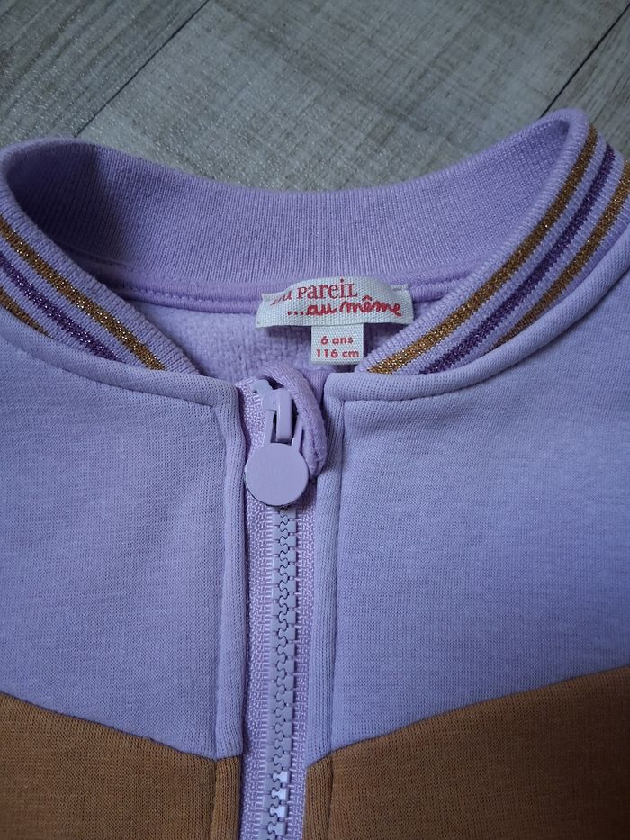 Veste de jogging fille rose et parme 6 ans - photo numéro 5