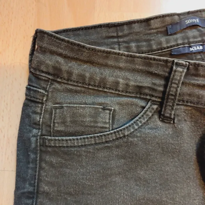 Pantalon jeans noir délavé - photo numéro 6