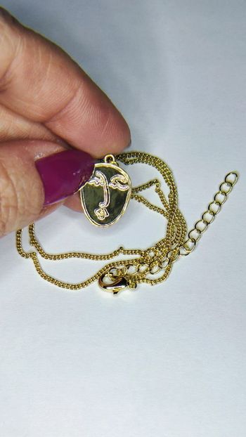 Collier visage plaqué or alma & co