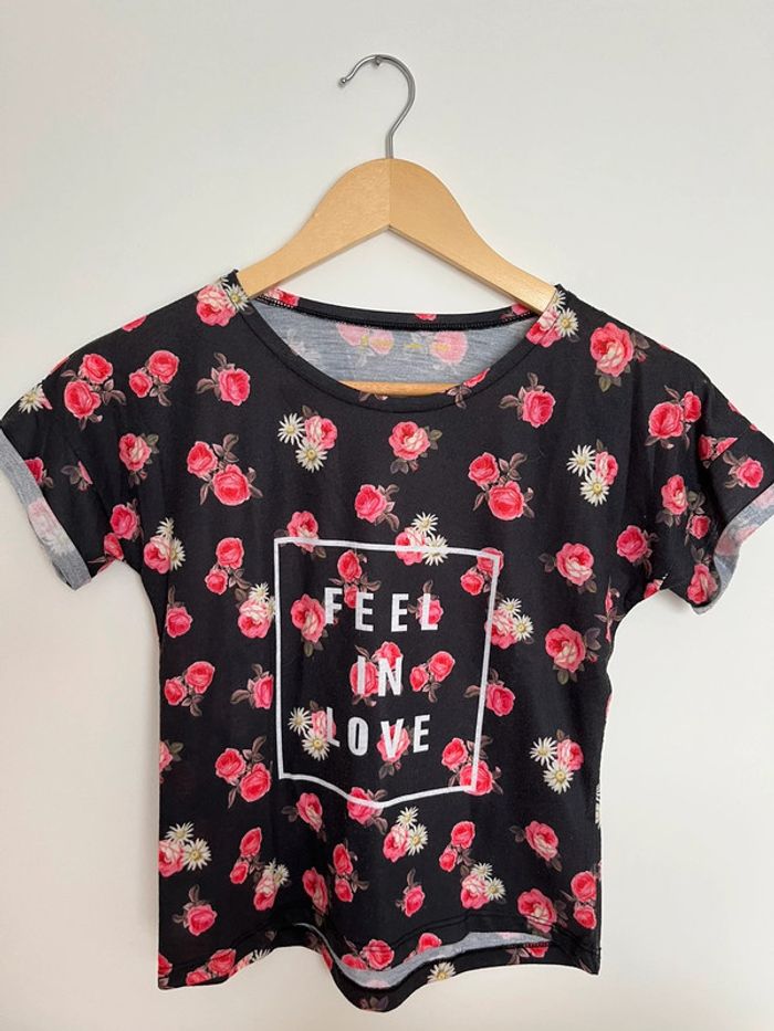 t-shirt fleuris