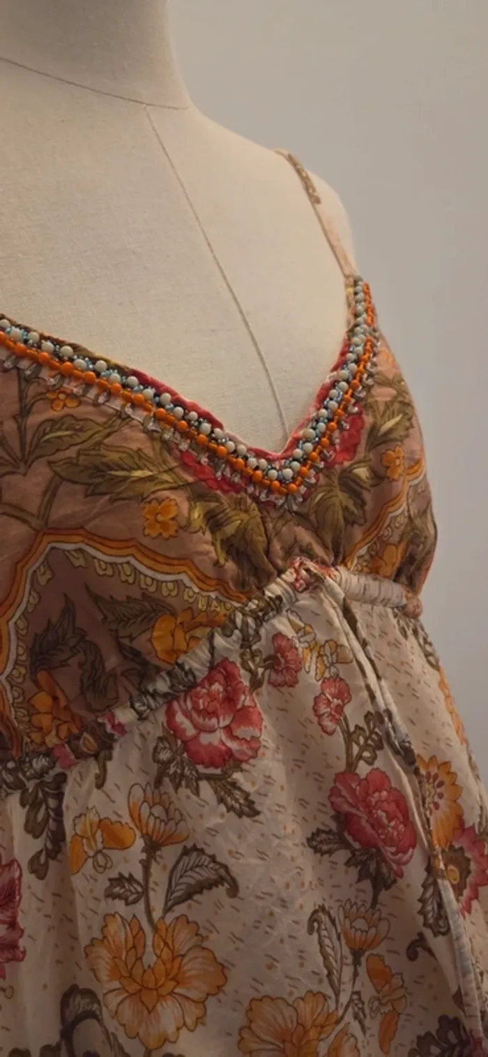 Robe bohème fleurie Derhy style hippie chic, été - photo numéro 4