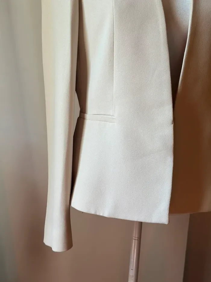 Blazer beige clair Mango – Taille M - photo numéro 4