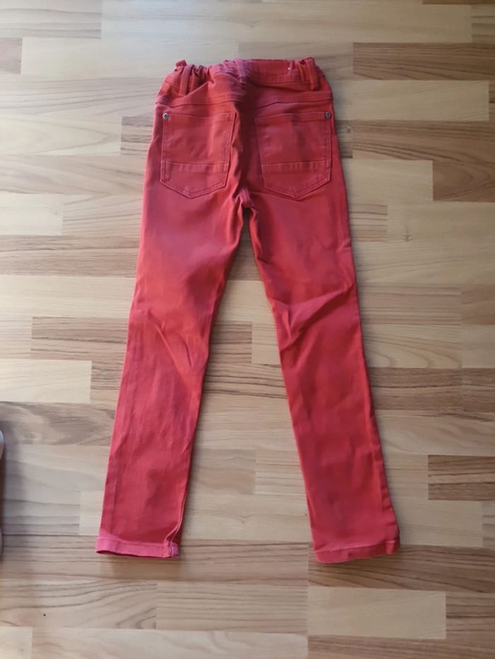 Jean slim verbaudet rouge 8 ans - photo numéro 4