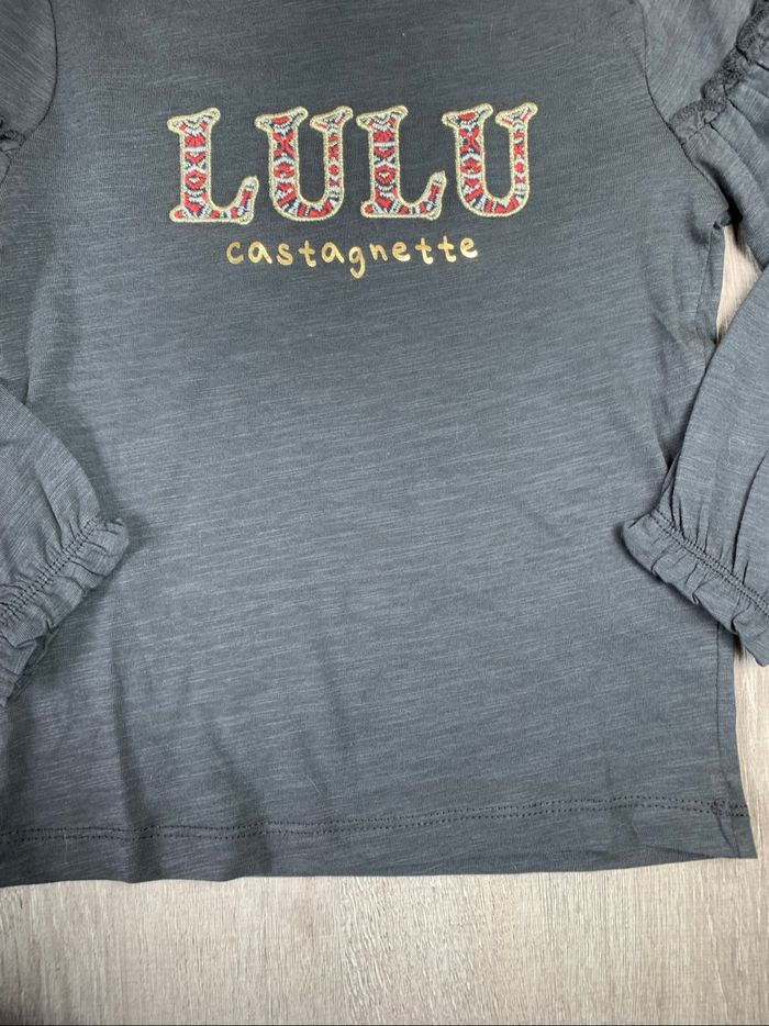 T-shirt ML avec inscription brodée - taille 6 ans - neuf - photo numéro 4