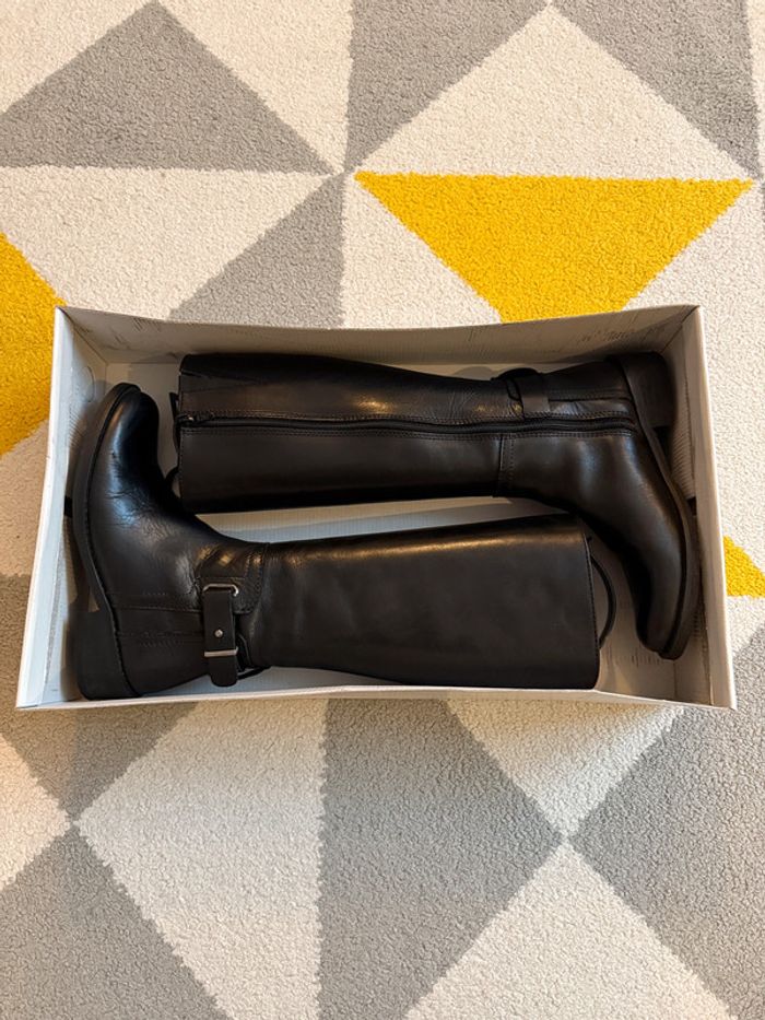 Bottes à talons en cuir Salamander Taille 36 - photo numéro 2