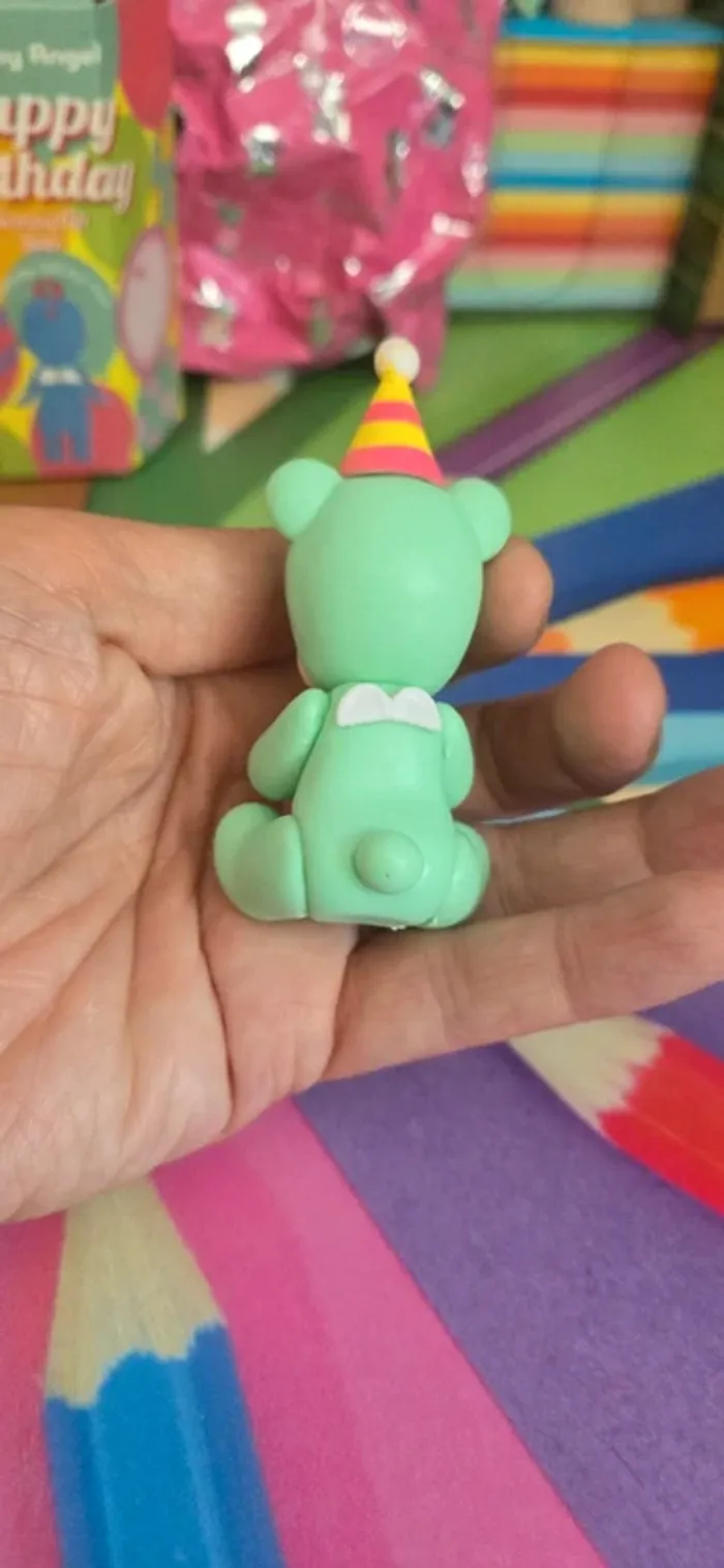 Sonny angel Happy birthday ourson vert neuf NO - photo numéro 3