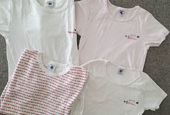 Lot maillots de corps 10 ans petit bateau