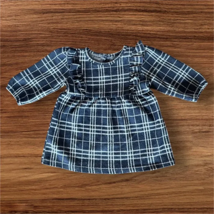 Robe bleu à carreaux