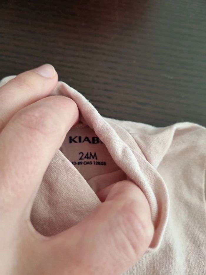 Haut manches longues col roulé vieux rose kiabi 24 mois - photo numéro 3