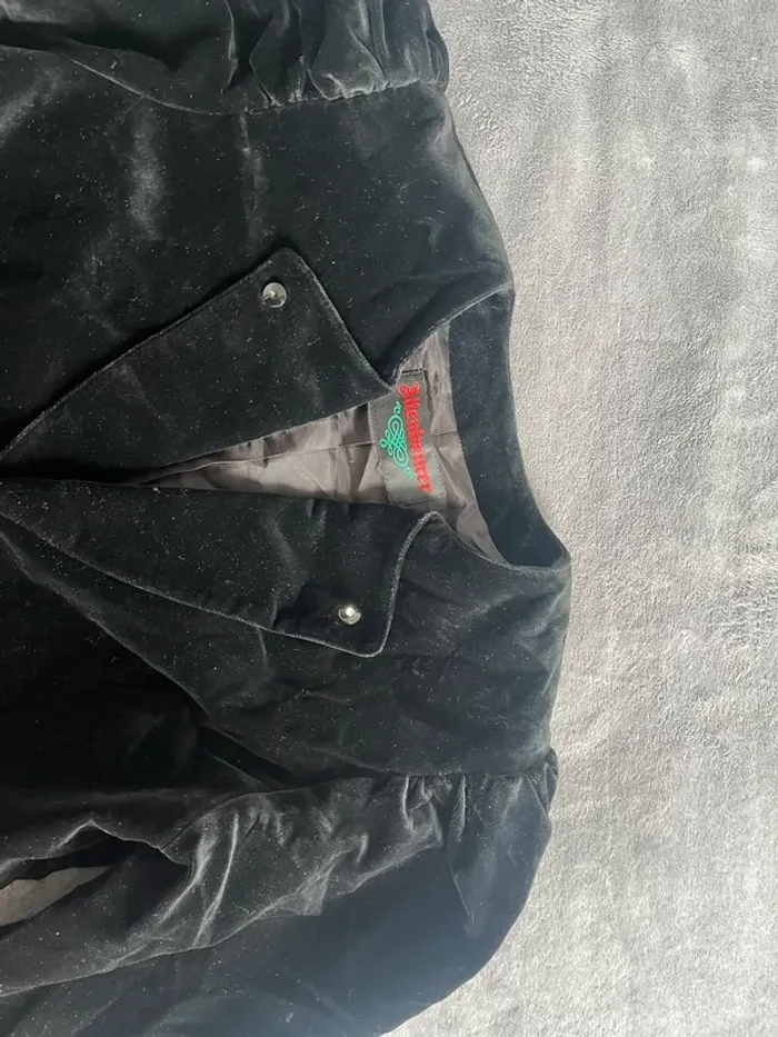 Veste autrichienne vintage noir en velours – Altenbeurer T.42 - photo numéro 3
