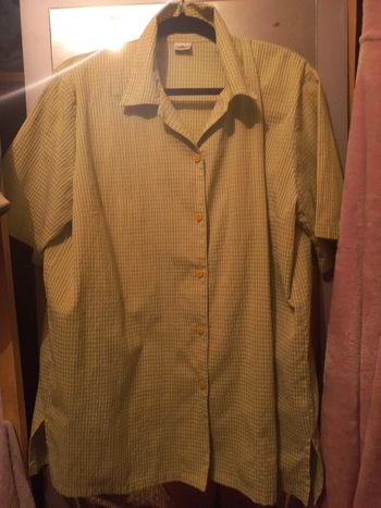Chemise vintage vert/blanc 46/48