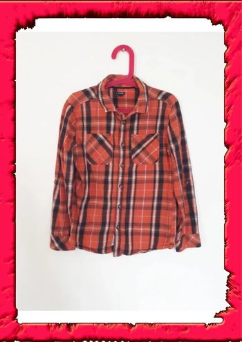 Chemise a carreaux 10 ans manches rétractables