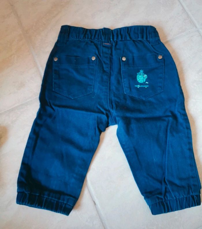 Pantalon bleu bébé garçon 9 mois - photo numéro 2