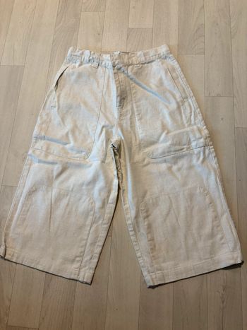 Bermuda blanc 9 ans matière lin à l’heure anglaise