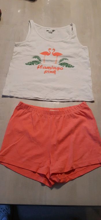 Pyjama flamant rose fille