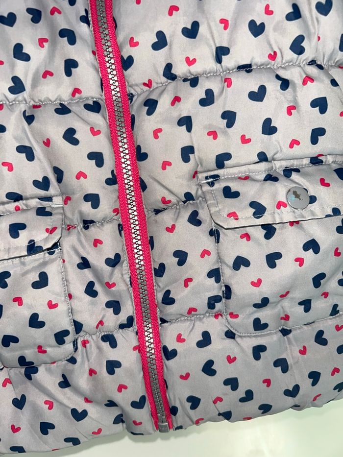 Manteau gris et rose à coeur - 9/10 ans - Tex - photo numéro 6