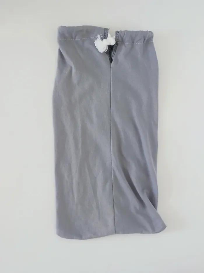 Grand pochon gris - 32×18cm - photo numéro 3