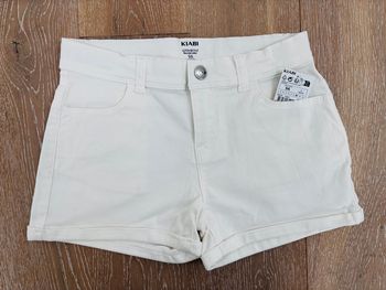 Short en twill Kiabi fille 9 ans blanc crème neuf étiquette