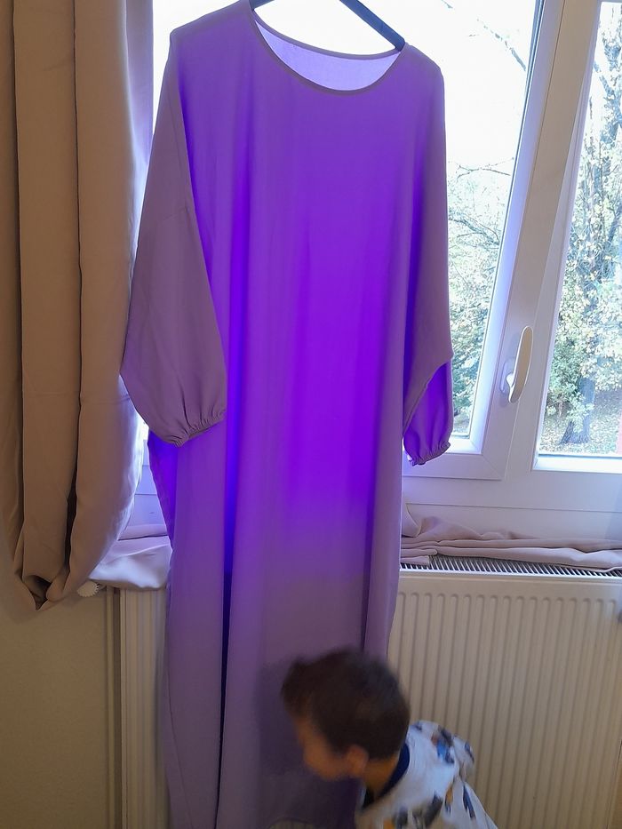 Abaya femme couleur lila - photo numéro 2