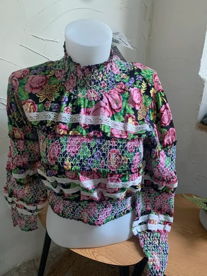 Blouse taille 38marque Barok fleurie