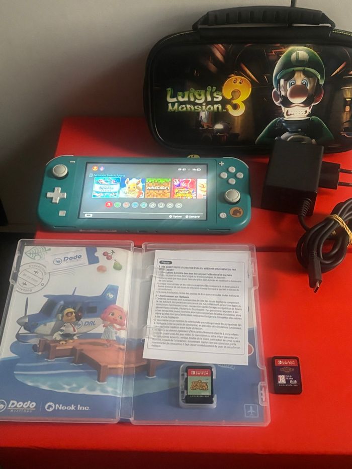 Console Nintendo switch lite turquoise édition animal crossing - photo numéro 5