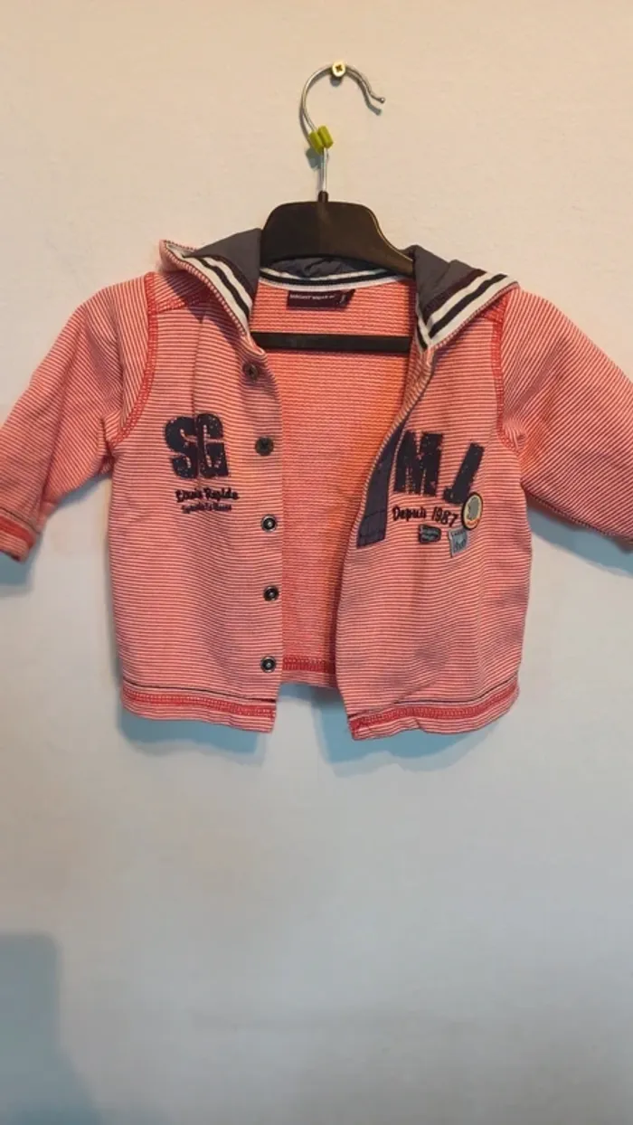 Gilet à capuche Sergent Major 9 mois – coton – très bon état - photo numéro 2